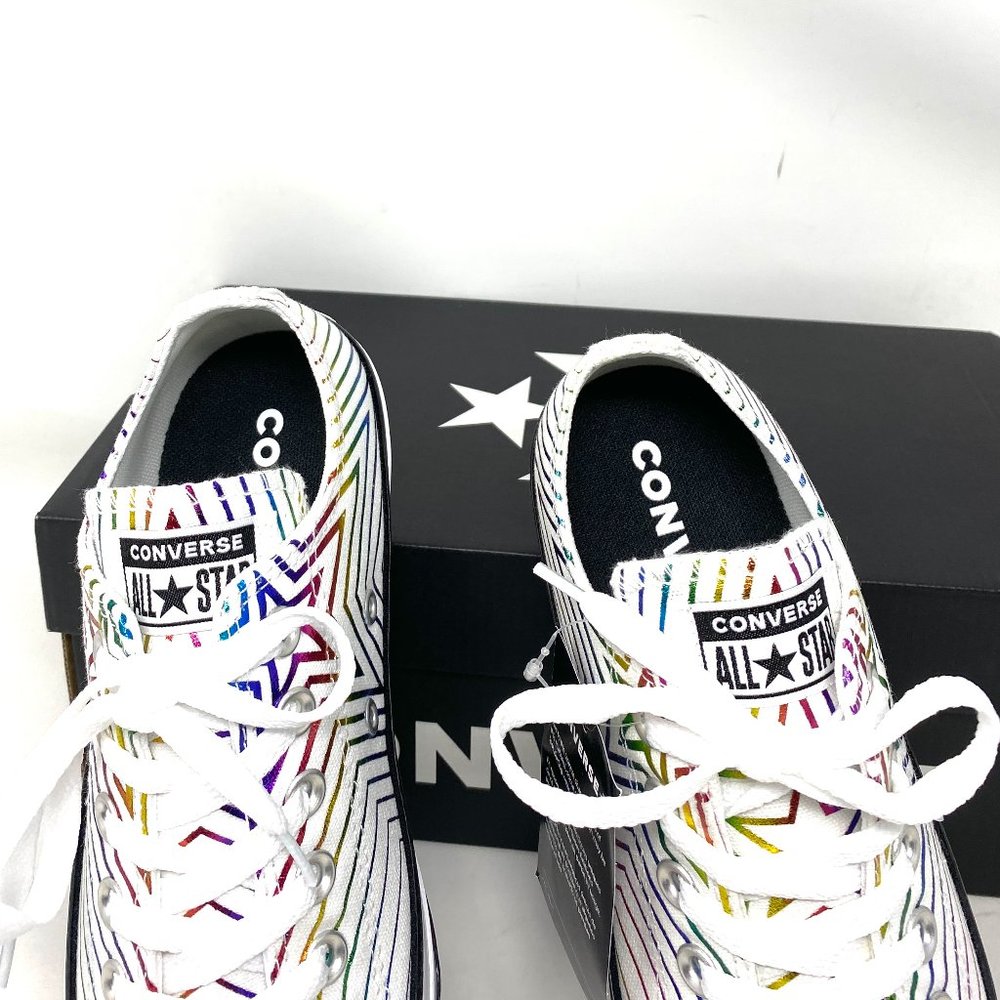 🌸Sale🌸 Converse Chuck Taylor AS Low Canvas White Multi Women Size 6 565440F - Picture 7 of 10